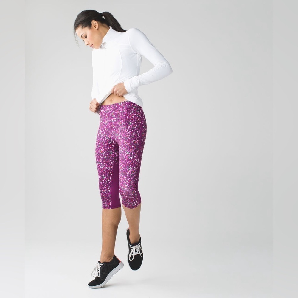 Lululemon Fuchsia Real Quick Crop Leggings Women’s Size 10